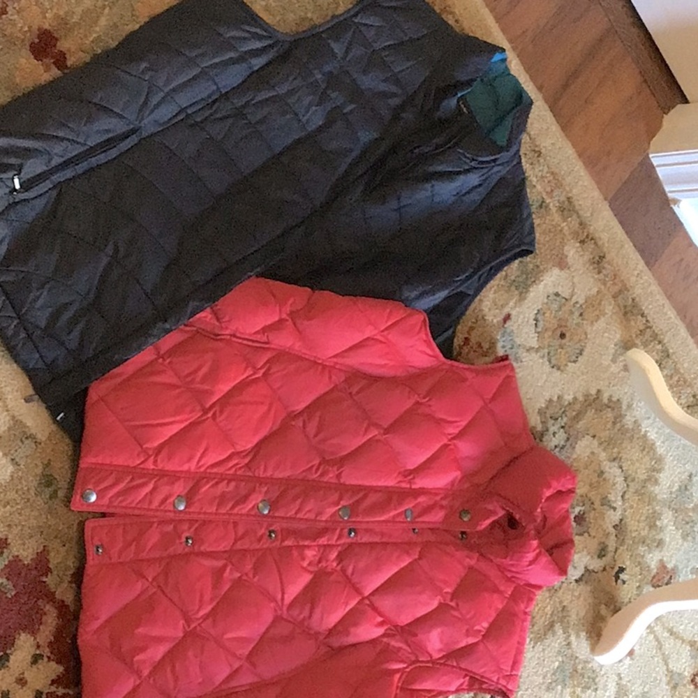 Bundle of two plus-size Land’s End puffer vests